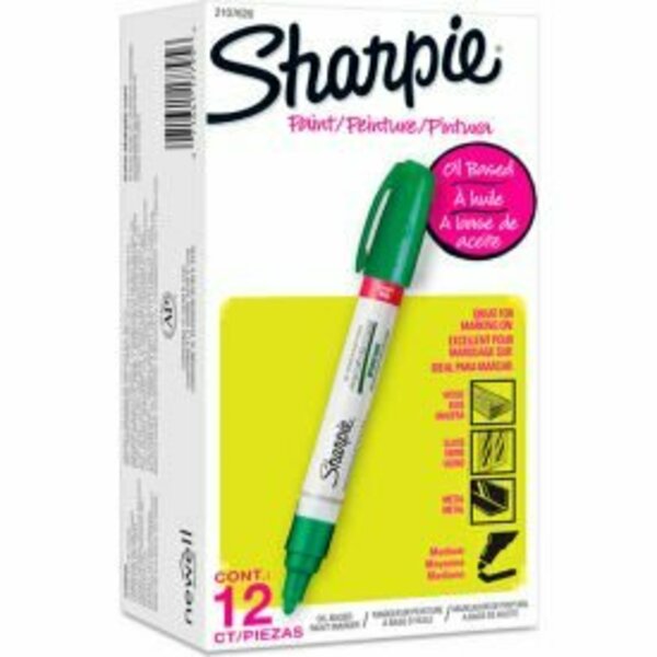 Sanford Sharpie Paint Marker, Oil Based, Medium, Green Ink 2107620